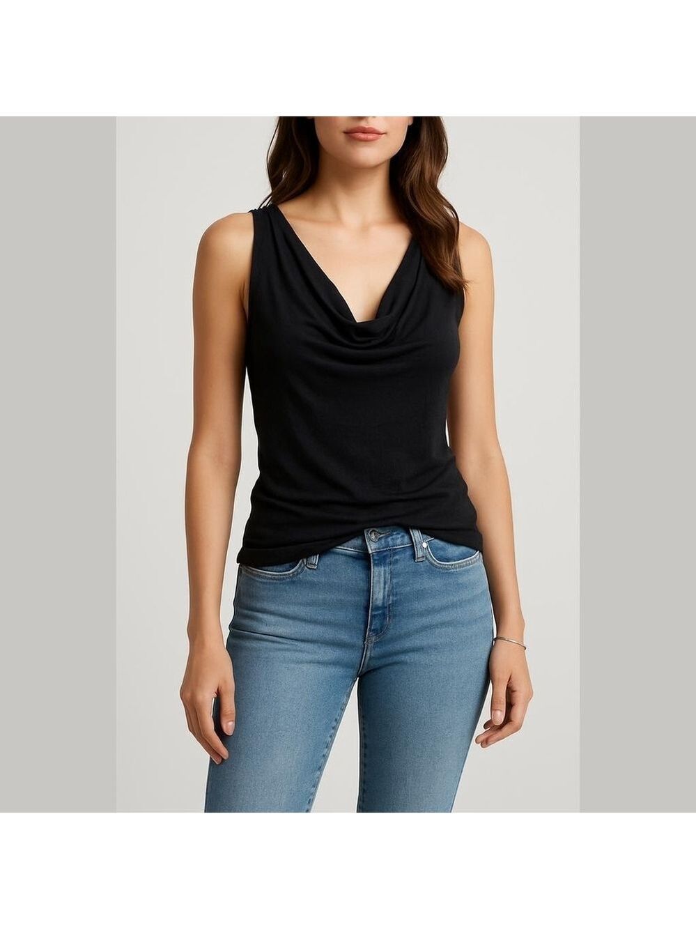 NWOT Generation Love Black Cowl Neck Tank Top - Size S